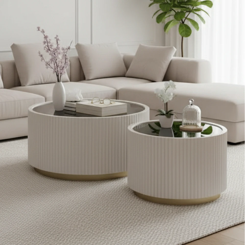 Marjin Orta Sehpa Krem - Görsel 2