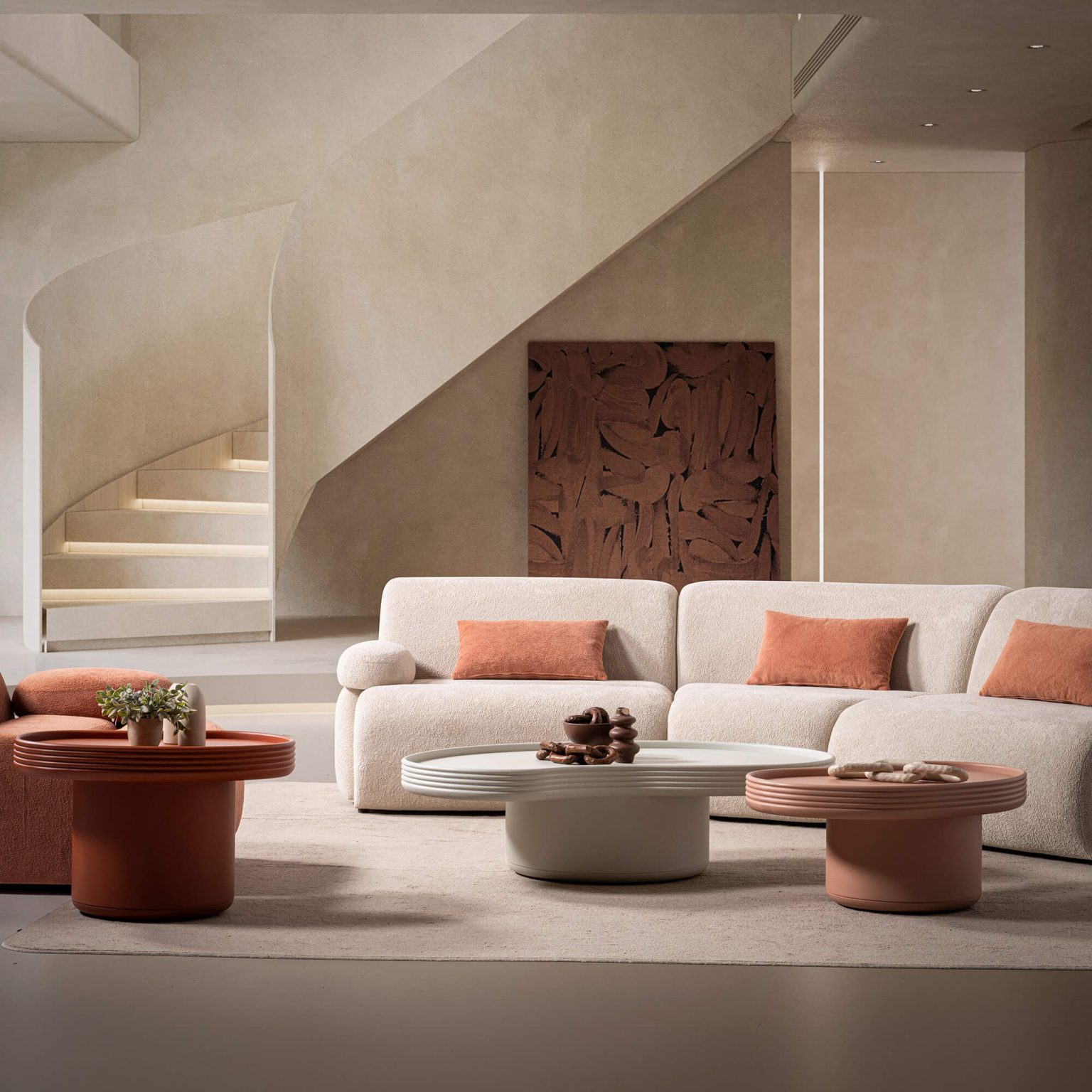 Ovalis Orta Sehpa Küçük - Görsel 4