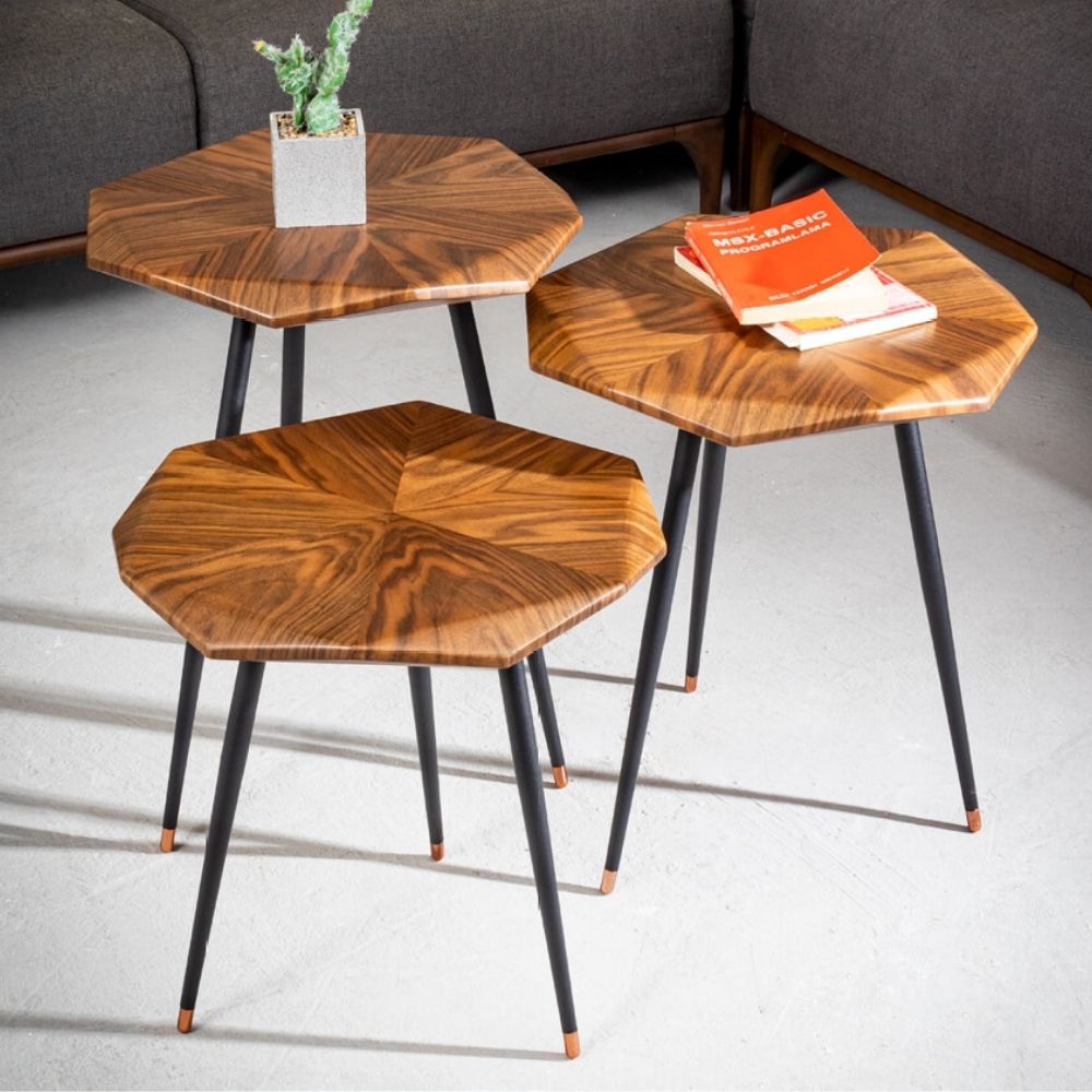 Verde 3’lü servis sehpa - Görsel 2