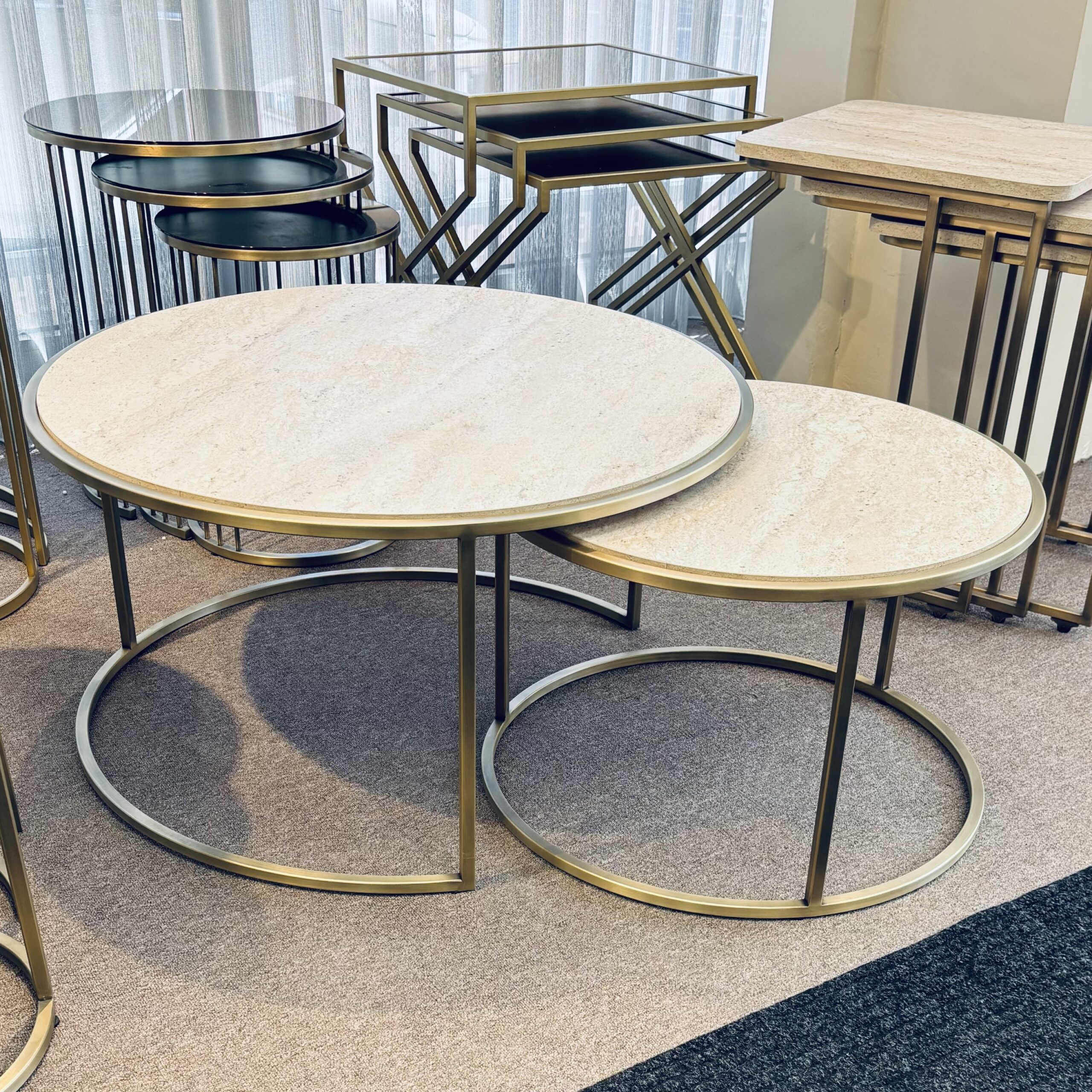 Circle Traverten Orta Sehpa - Görsel 4